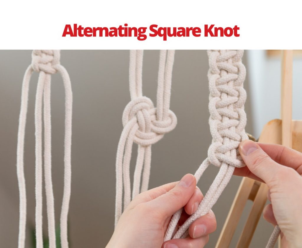 Macrame Basic Knots Alternating square knot